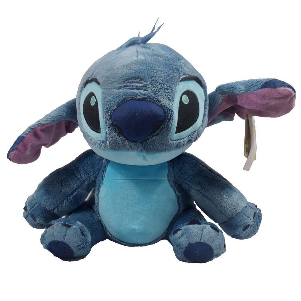 Disney Stitch 14 Inch Fuzzy Textured Large Plush Toy Just Play New with Tags